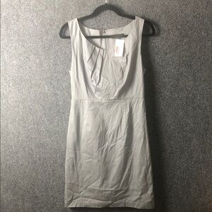 Mossimo gray lined cotton blend sleeveless office dress. 8 Sleeveless Sheath NWT